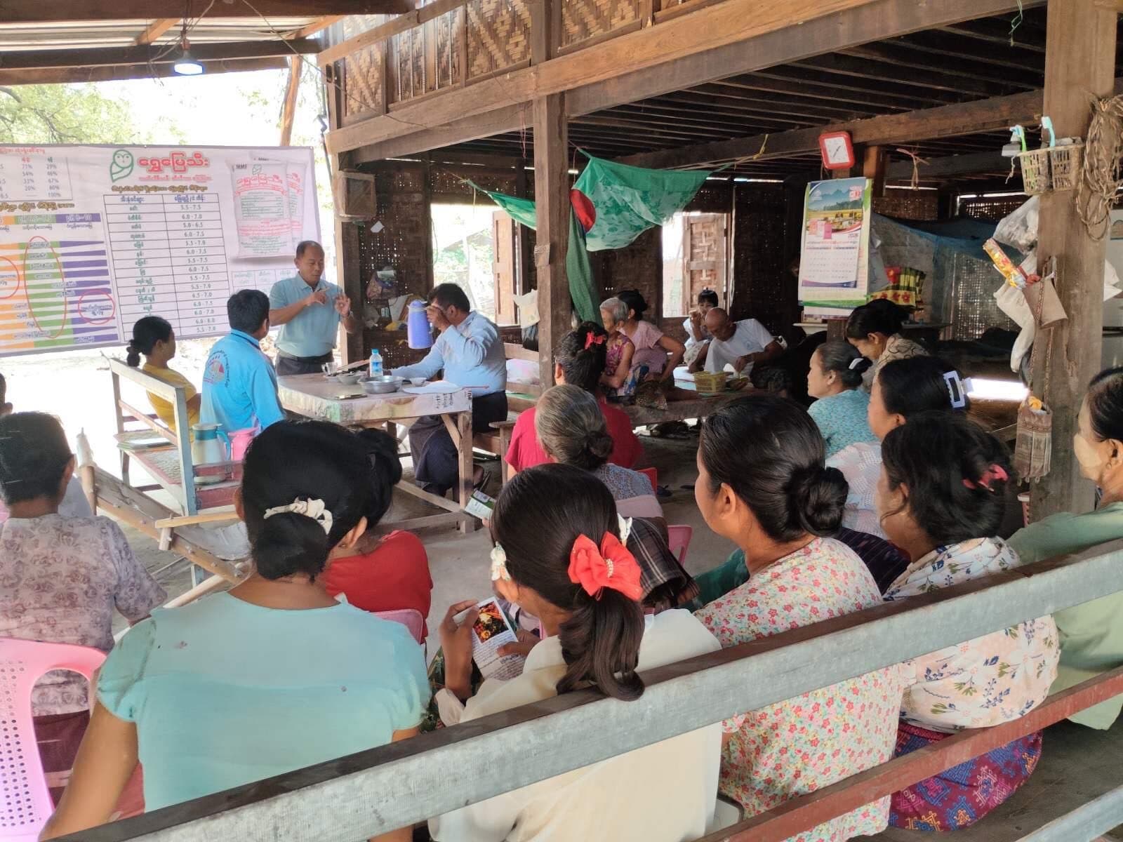 Community training session for farmers